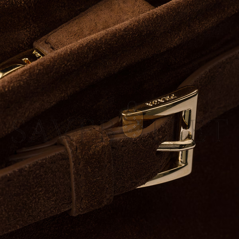 Pra*a bonnie large suede handbag 1ba433 (38*24*12cm)